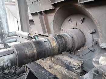 煉鋼除塵風(fēng)機軸磨損快速修復(fù)
