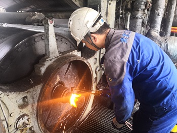 索雷碳納米聚合物材料在線修復烘缸