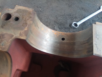 減速機高速軸軸承室磨損在線修復(fù)