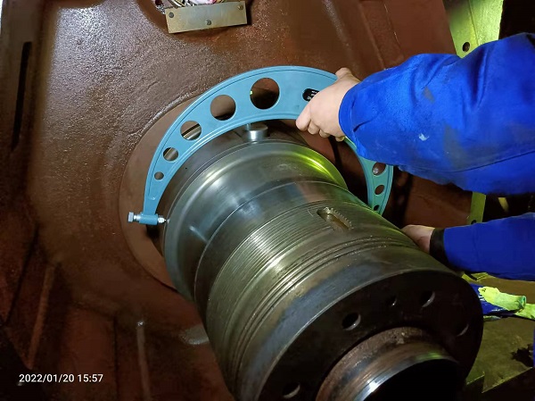 烘缸齒輪位軸徑磨損怎么在線修復？