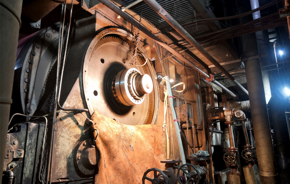 烘缸齒輪軸徑在線修復